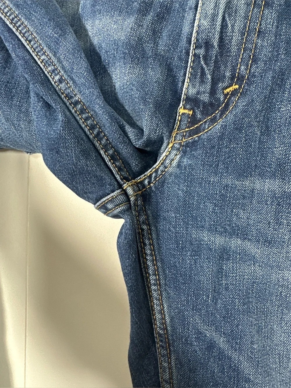 Levis 514 Mens Size 34x32 Straight Fit Denim Blue Jeans Dark Wash